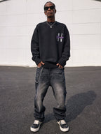 MEDM Basic Embroidery Logo Knit Sweater