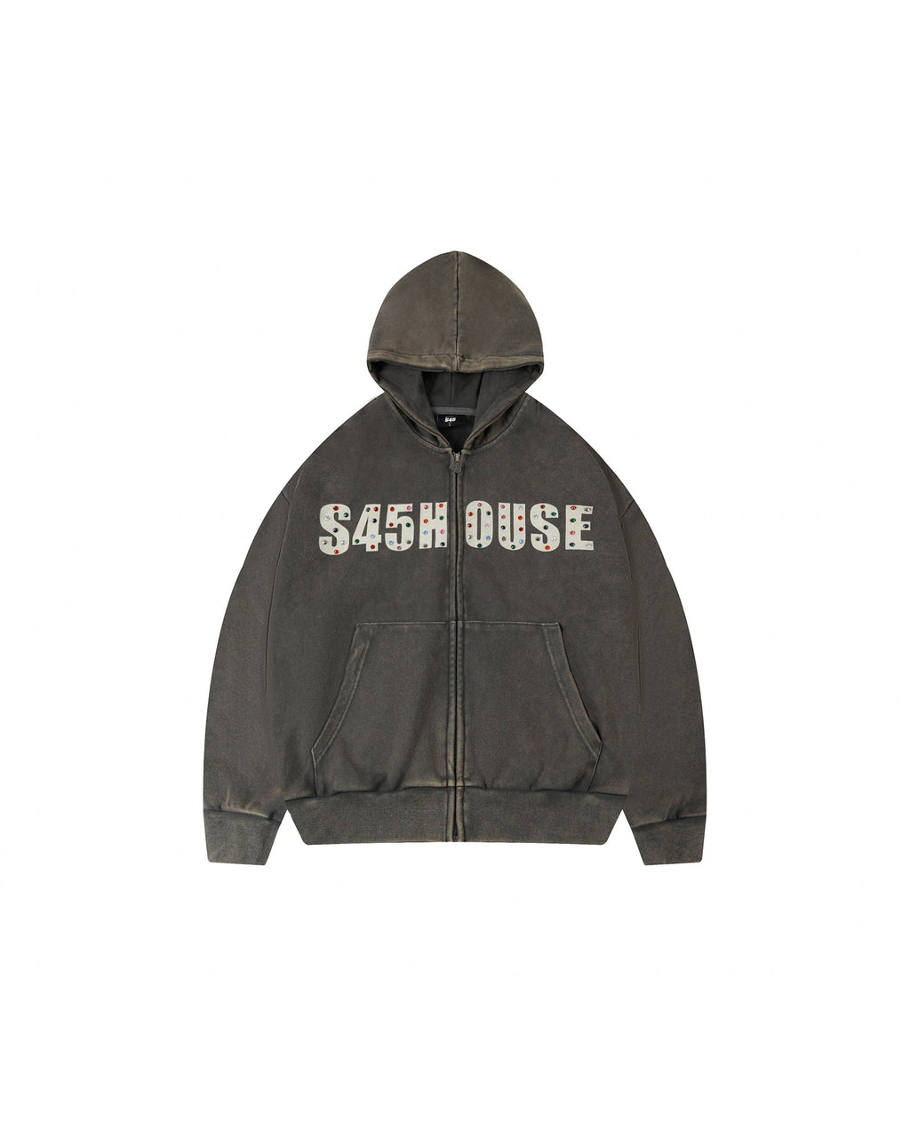 S45 Gemstone Logo Washed Zip Up Hoodie