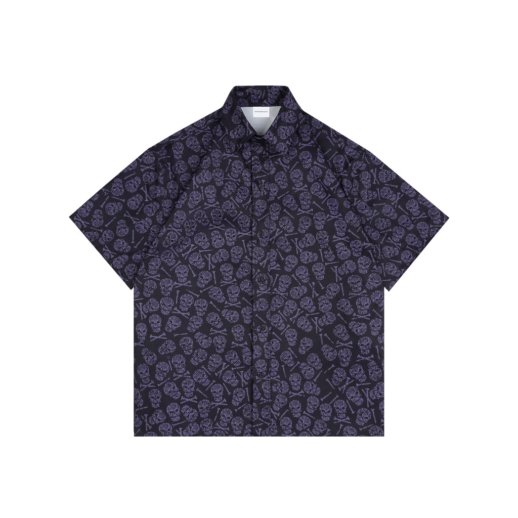 ANTIDOTE Skull Print Short Sleeve Shirt