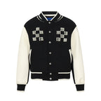 YADcrew Pearl Checkerboard Varsity Jacket
