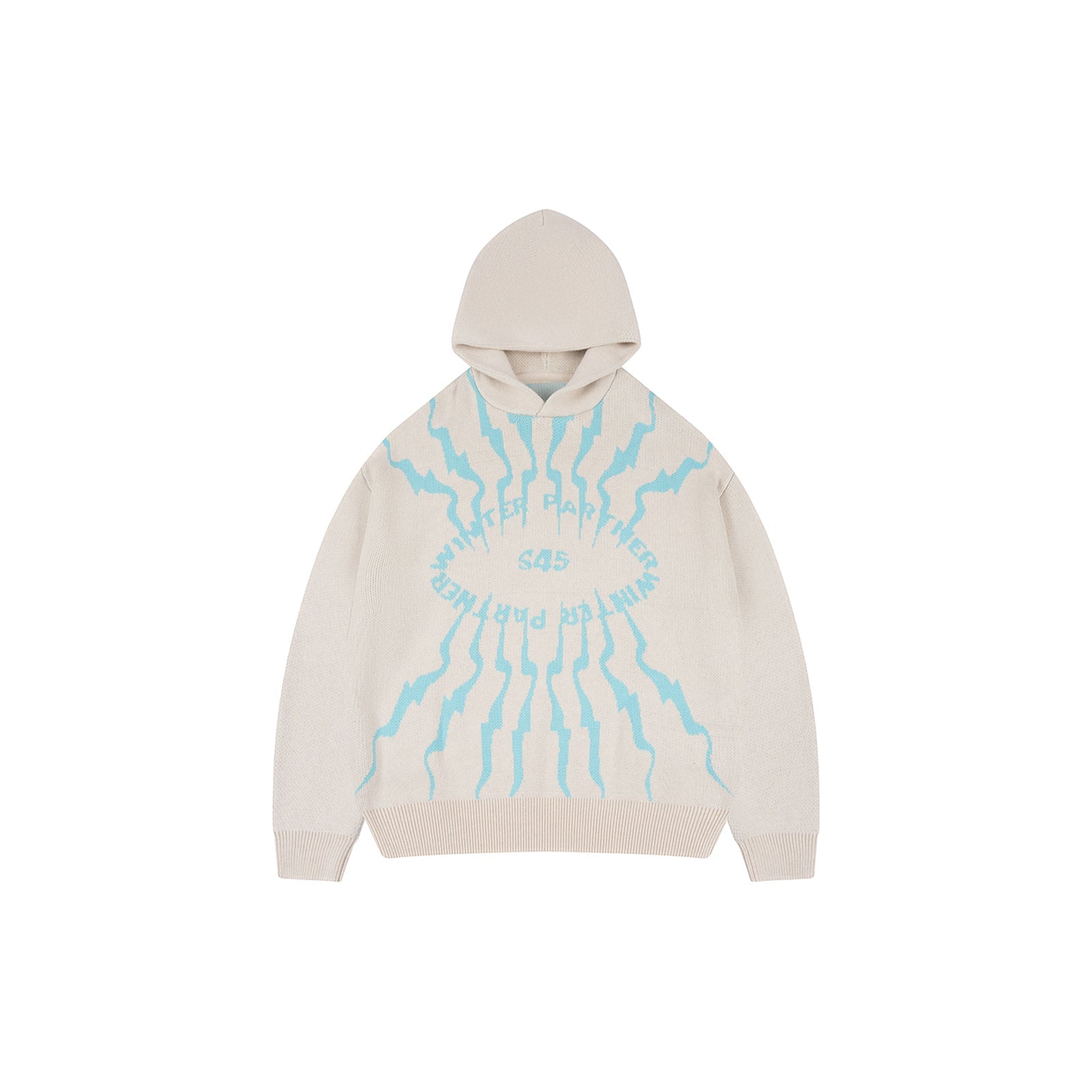 S45 Totem pattern Logo Knit Hoodie