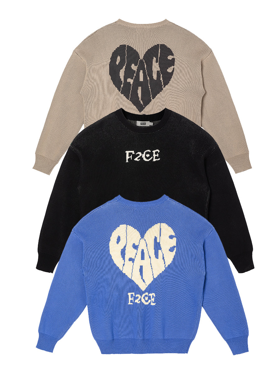 F2CE Love Heart LOGO Knit Sweater