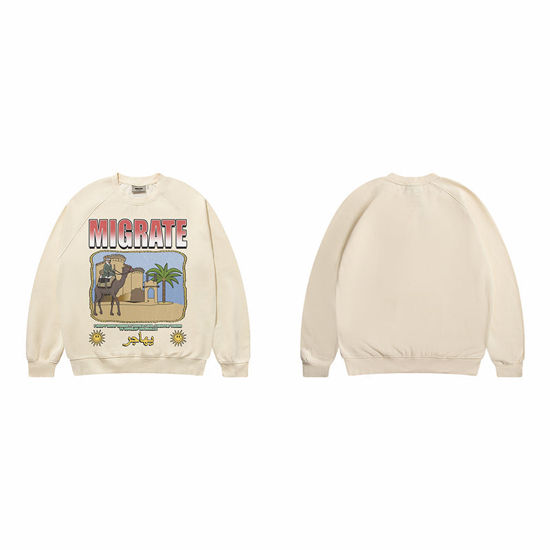 F3F Select Migrate Cartoon Print Sweatshirts