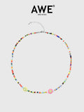 AWE Colorful Rice Beads Beaded Necklace