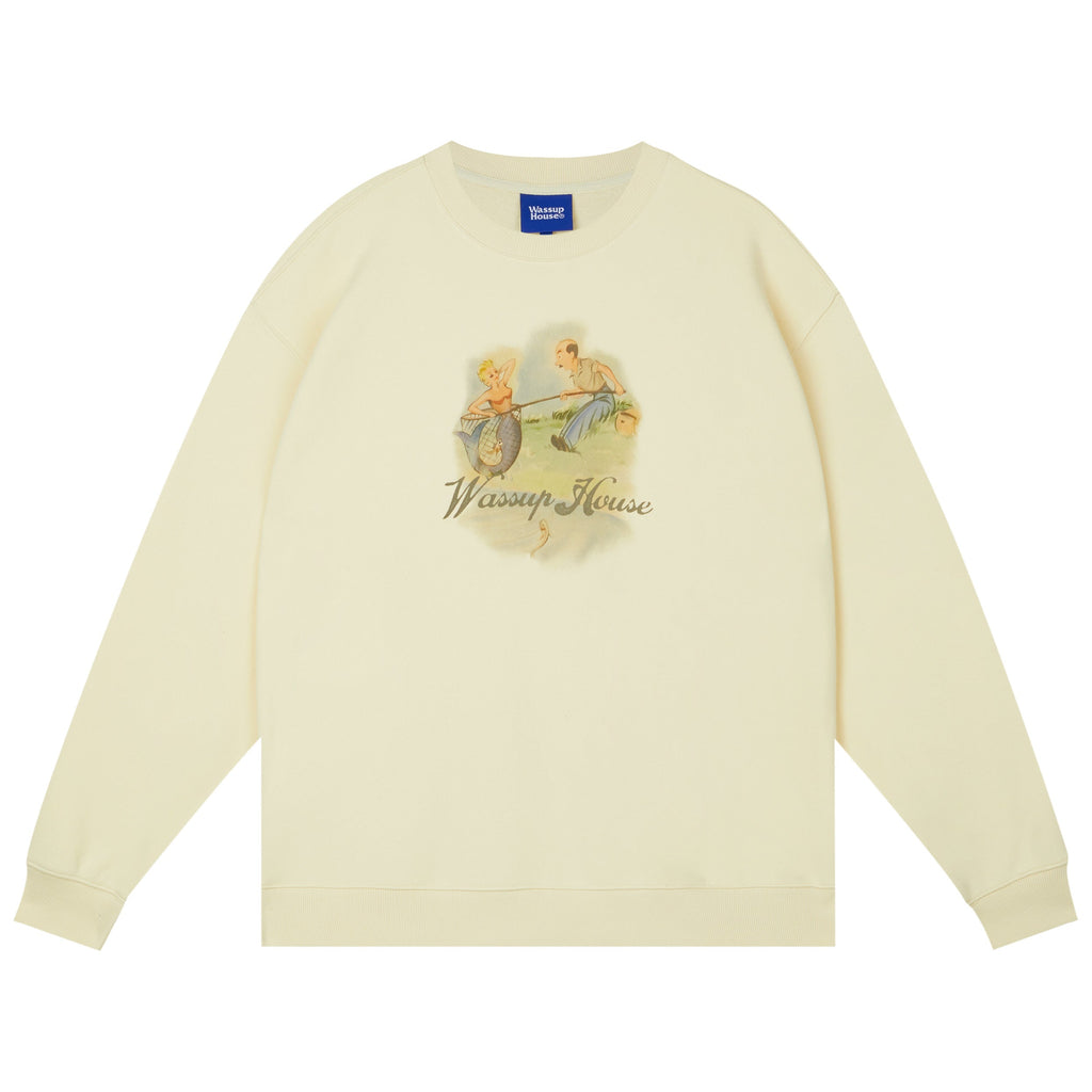 Wassup House Mermaid Tale Printed Sweatshirt