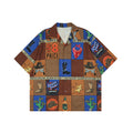 Retro Printing Short Sleeved Shirt