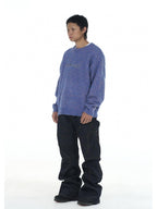 EVILKNIGHT(EK) Sweet Embroidered Custom Dyed Knit Sweater