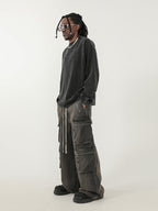 F3F Select Gradient Washed Multi Pocket Work Cargo Jeans