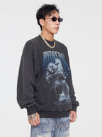 F2CE Vintage Washed Printing Sweater