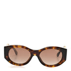 Acetate Calfskin Chain Polarized CC Sunglasses 5536-Q-A Tortoise