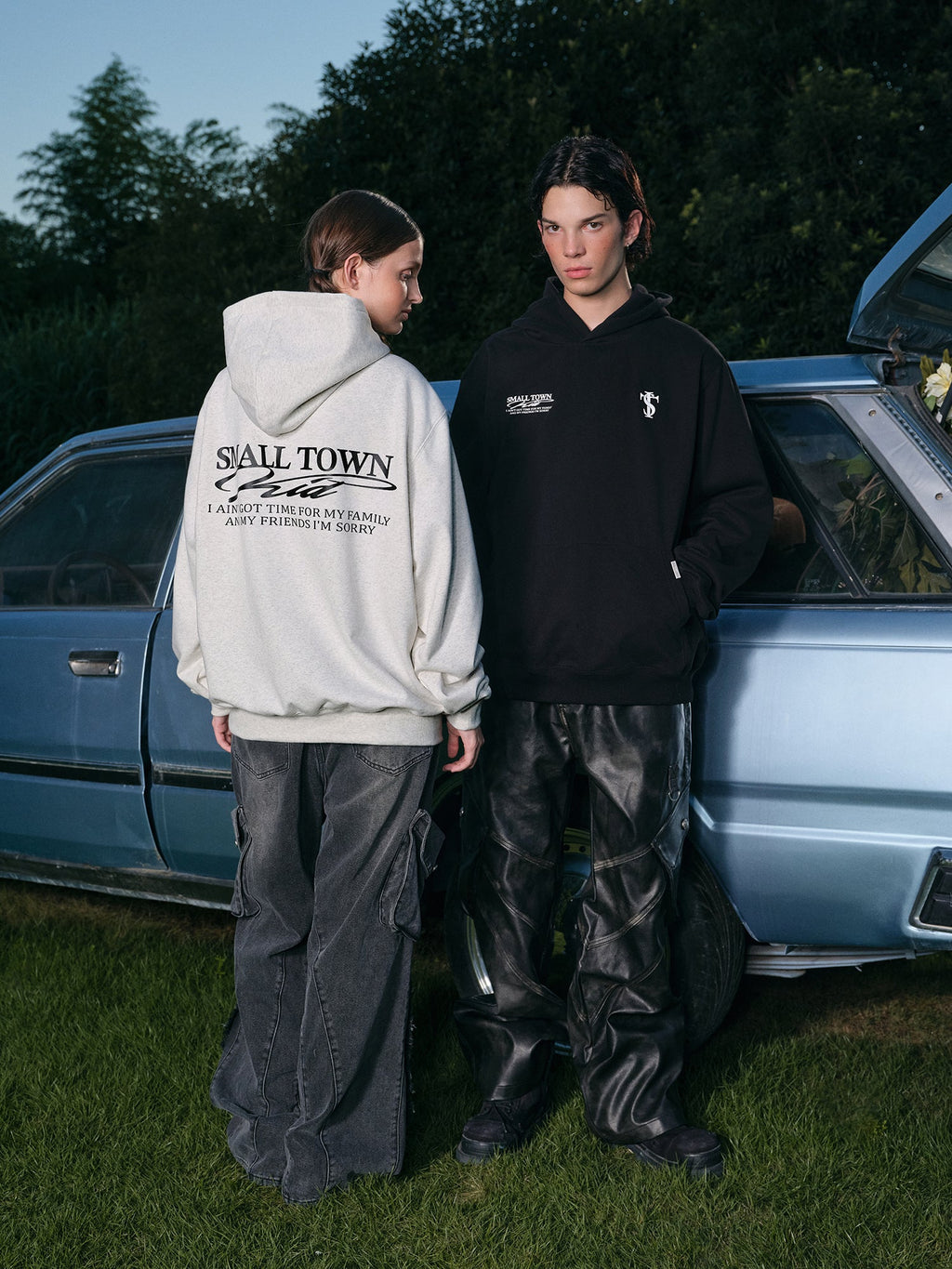 Small Town Kid Font Typography Logo Hoodie