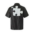 YADcrew Plastic Pattern Fabric Short Sleeved Shirt