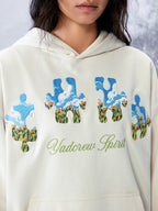 YADcrew Blue Sky Flower Puzzle Embroidery Hoodie