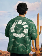 AFGK Wave Pattern Washed Old Sweatshirt