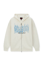DICETINY Thorn Logo Print Zip Up Knit Hoodie