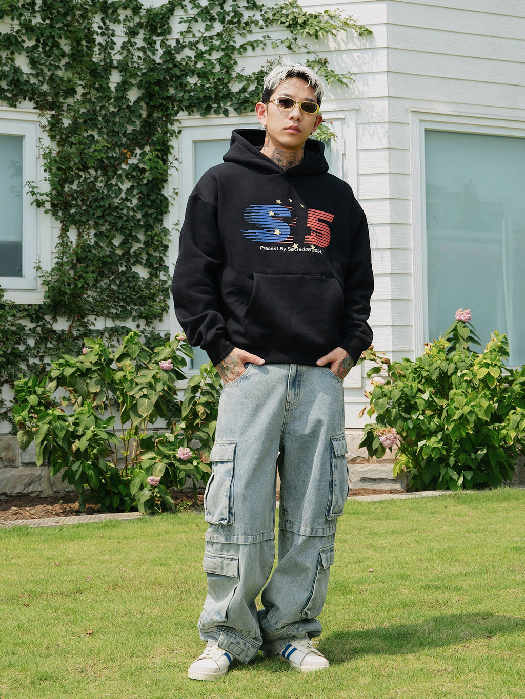 S45 Stripe Star Logo Hoodie