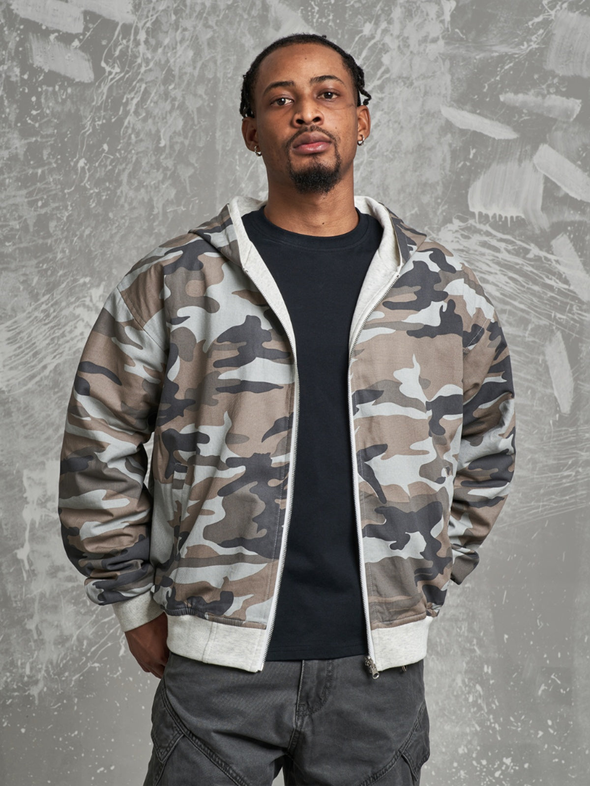 F3F Select Reversible Camouflage Zip Up Hoodie