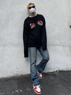 Skeleton Hands Heart Knit Sweater