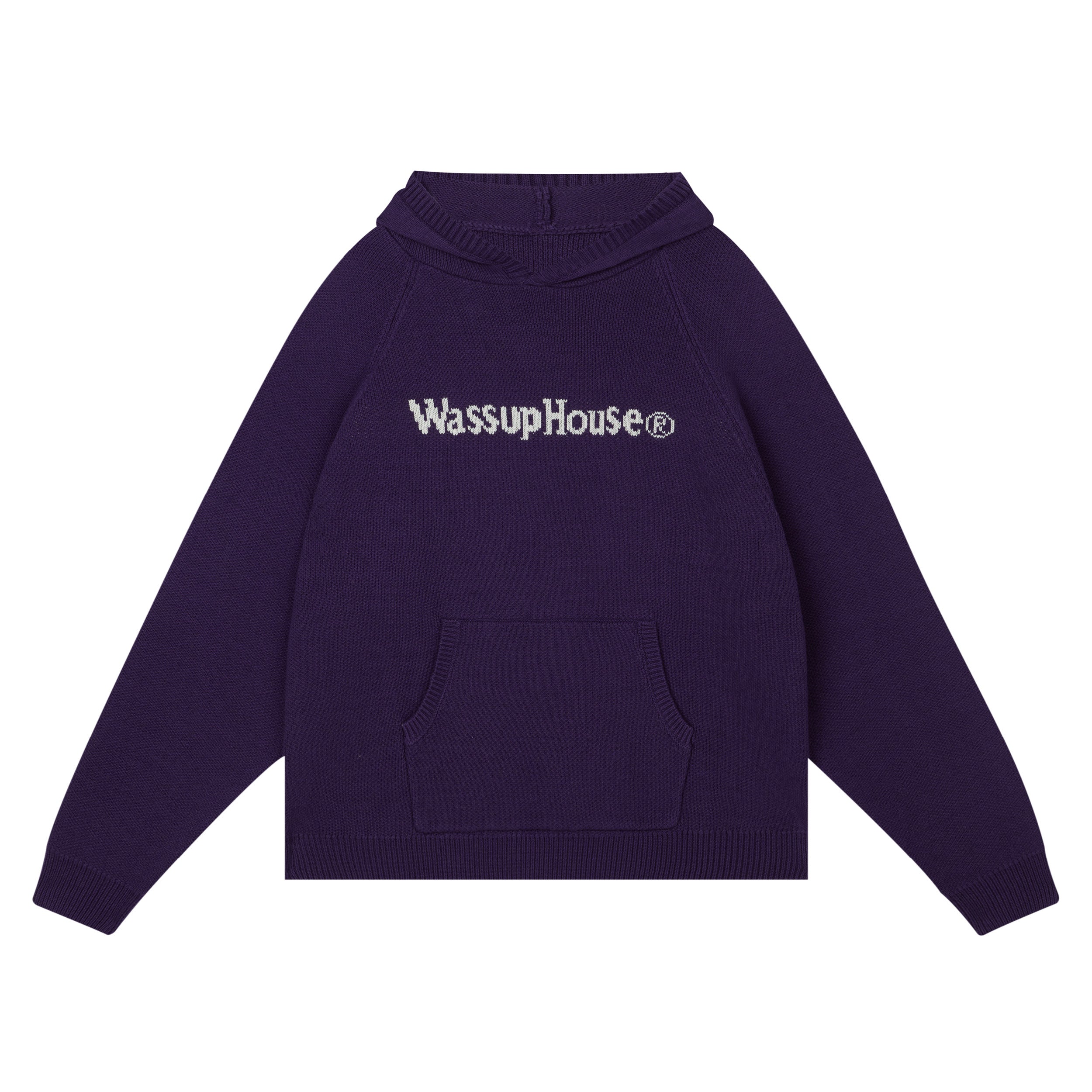 Wassup House Basic Logo Knit Hoodie