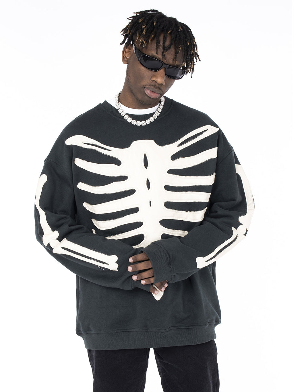 Patch Skeleton Sweatshirts