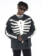 Patch Skeleton Sweatshirts