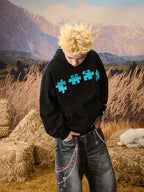 YADcrew Dragon Scale Embroidery 3D Puzzle Hoodie
