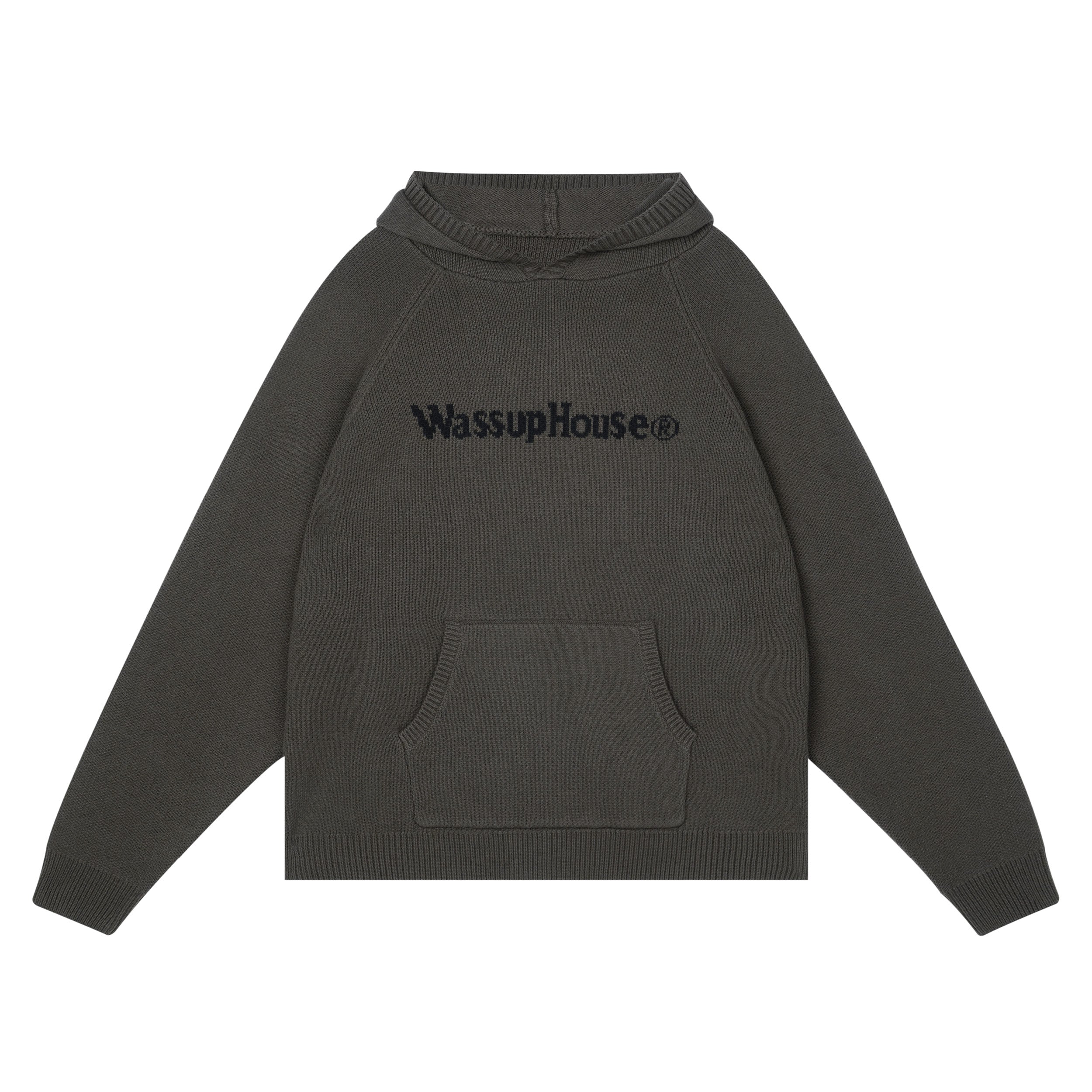Wassup House Basic Logo Knit Hoodie
