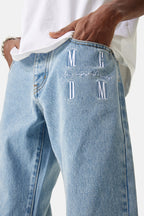 MEDM LOGO Embroidery Denim Pants