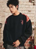 S45 Plaid Destruction Patchwork Sweatshirt