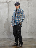 F2CE Blue Plaid Long Sleeved Shirt