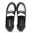 Spazzolato Penny Loafer 39 Black White