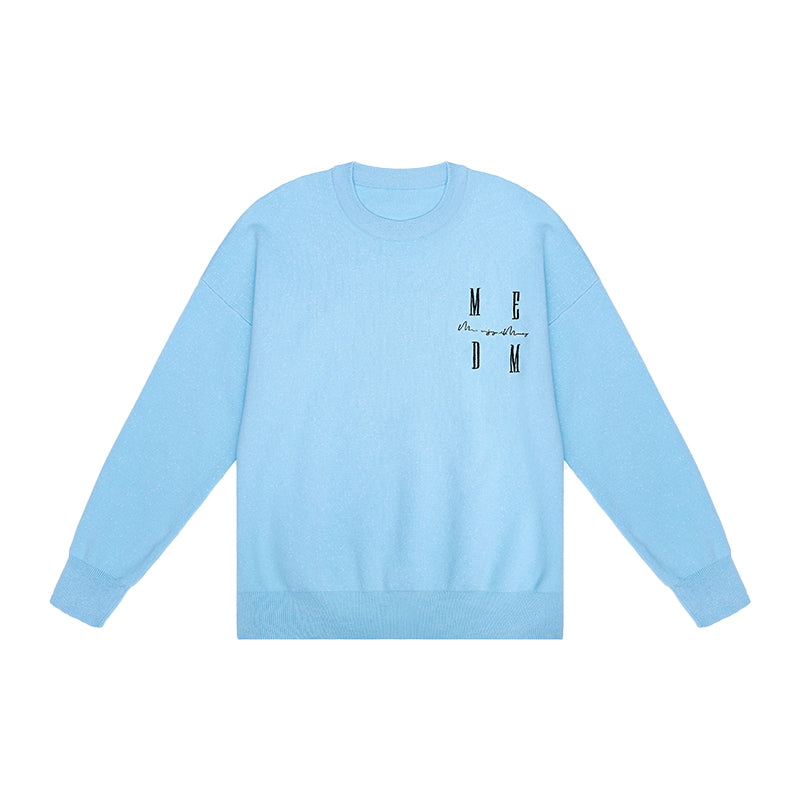 MEDM Worsted Heavyweight Cotton Basic Logo Knit Sweater