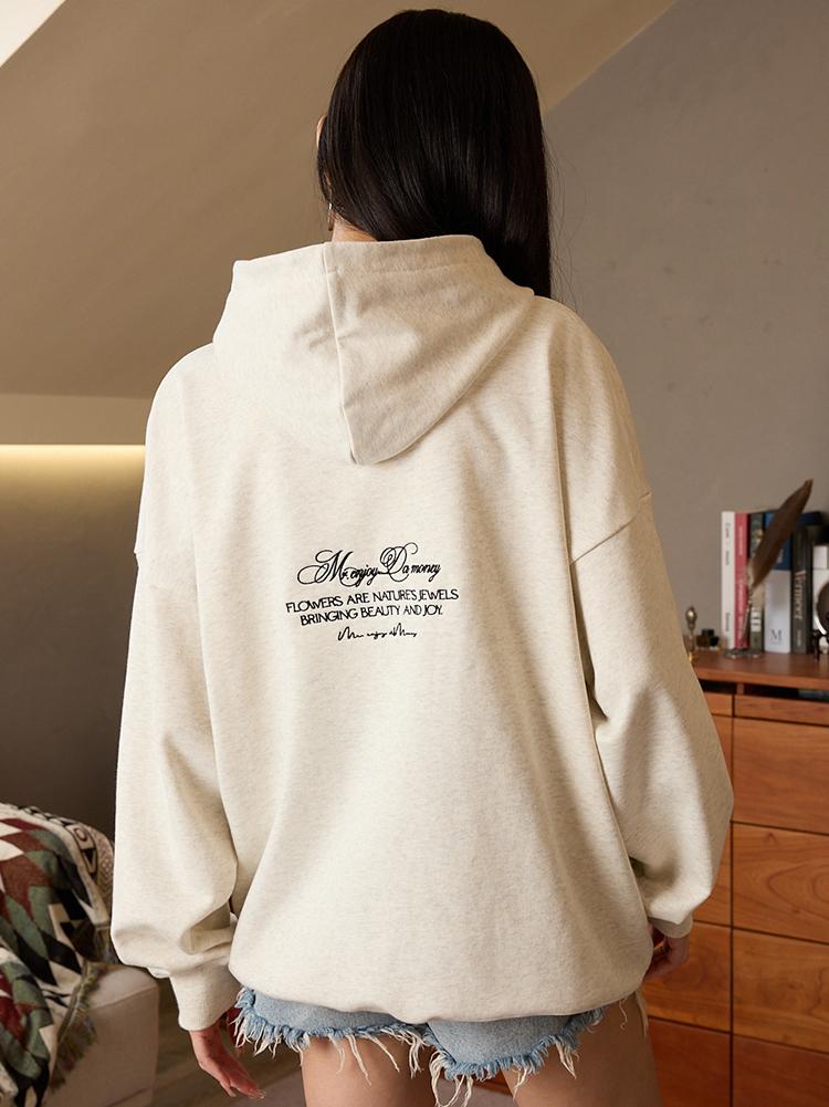 MEDM Rose Embroidered Hoodie