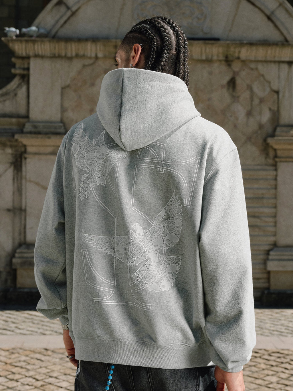 Small Town Kid Lace Peace Dove Hoodie