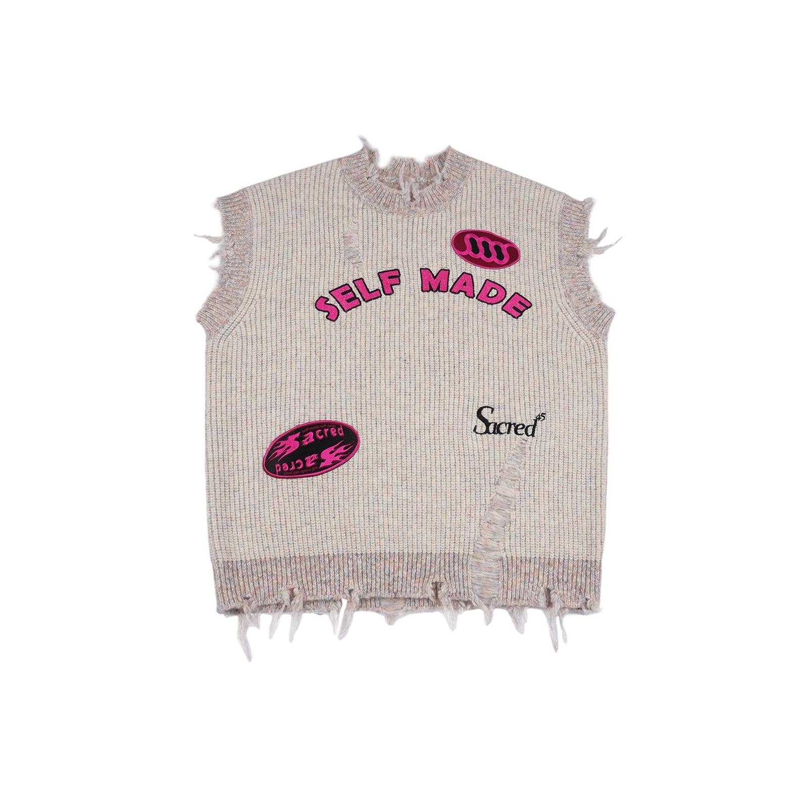 S45 Octopus Destruction Mixed Knit Vest