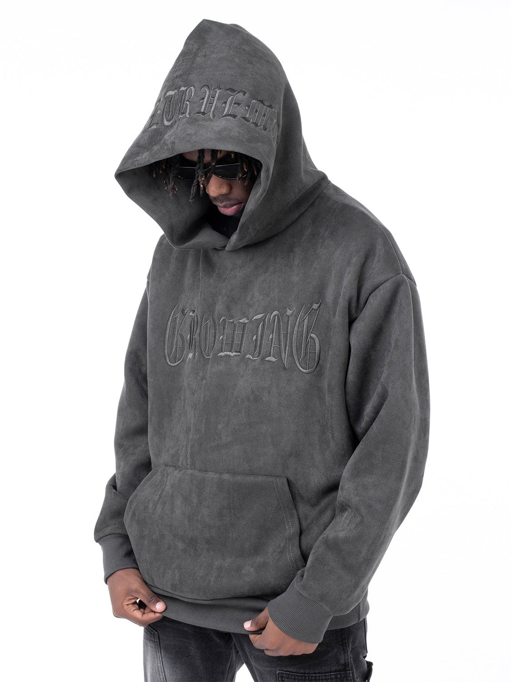 F3F Select Growing Embroidered Suede Hoodie