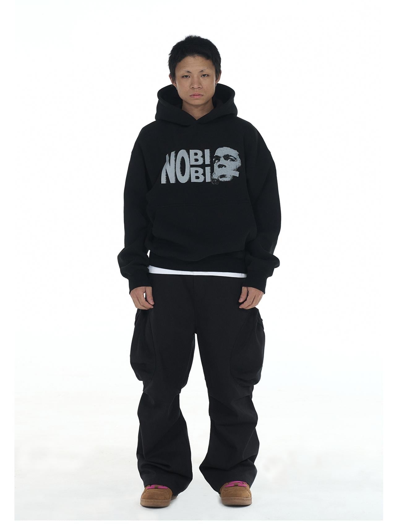 EVILKNIGHT(EK) NOBIBI Slogan Printing Hoodie