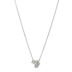 18K White Gold Diamond Comete Geode Pendant Necklace