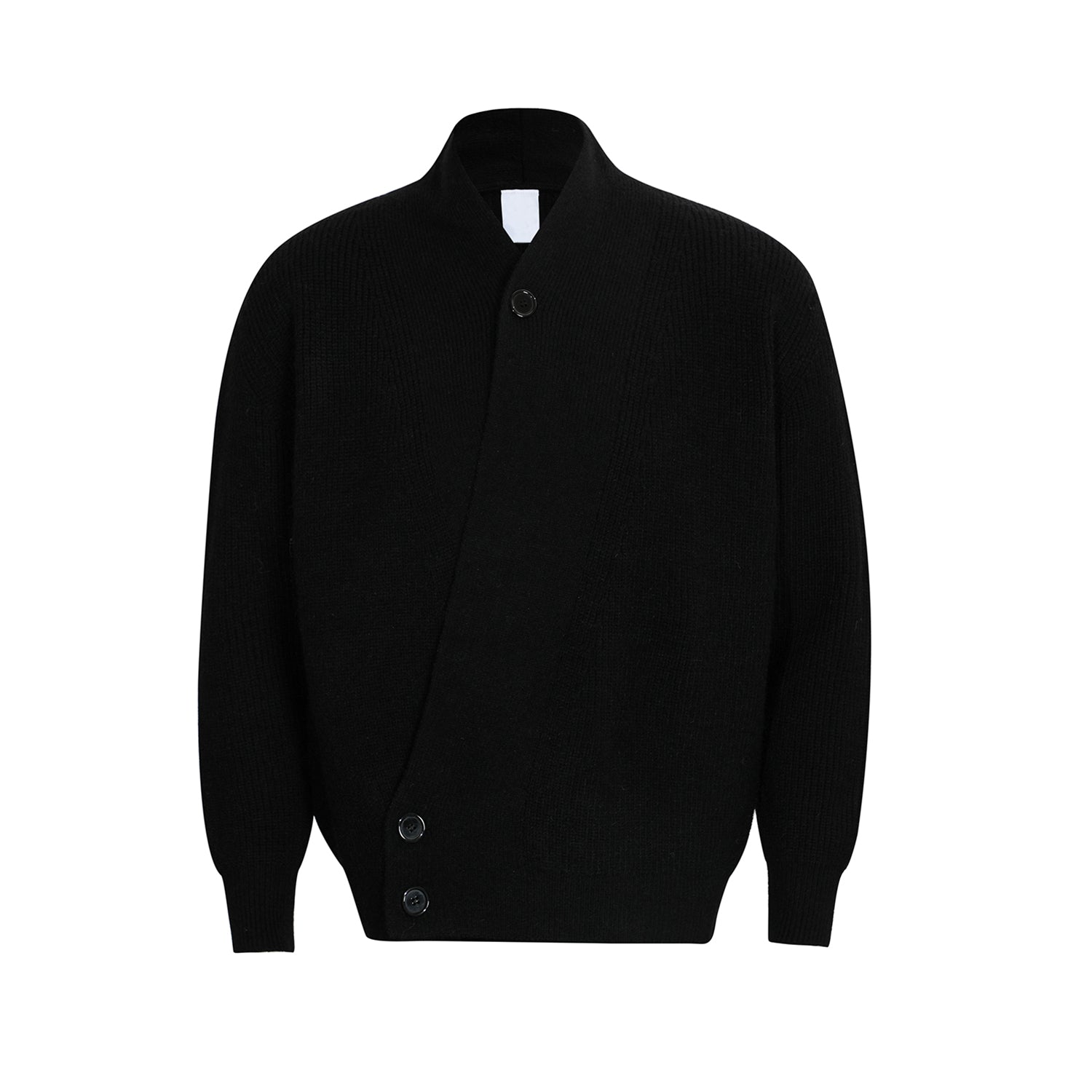 F3F Select Irregular Slant Button Knit Cardigan