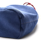 Canvas Gabardine Pouch Bucket Bag Indaco Amaranto