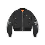 DICETINY Metal Logo Studs MA-1 Bomber Jacket