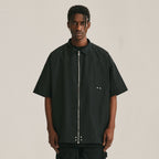 ANTIDOTE Zipper Studded Nylon Shirt