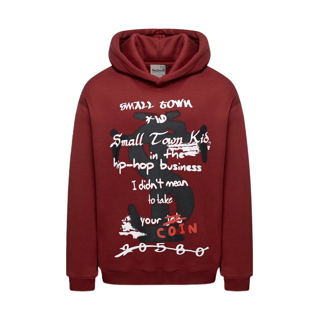 Small Town Kid Graffiti Font Print Hoodie