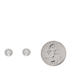18K White Gold Clous Ear Studs Earrings