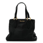 Vitello Daino Caribu Tote Black