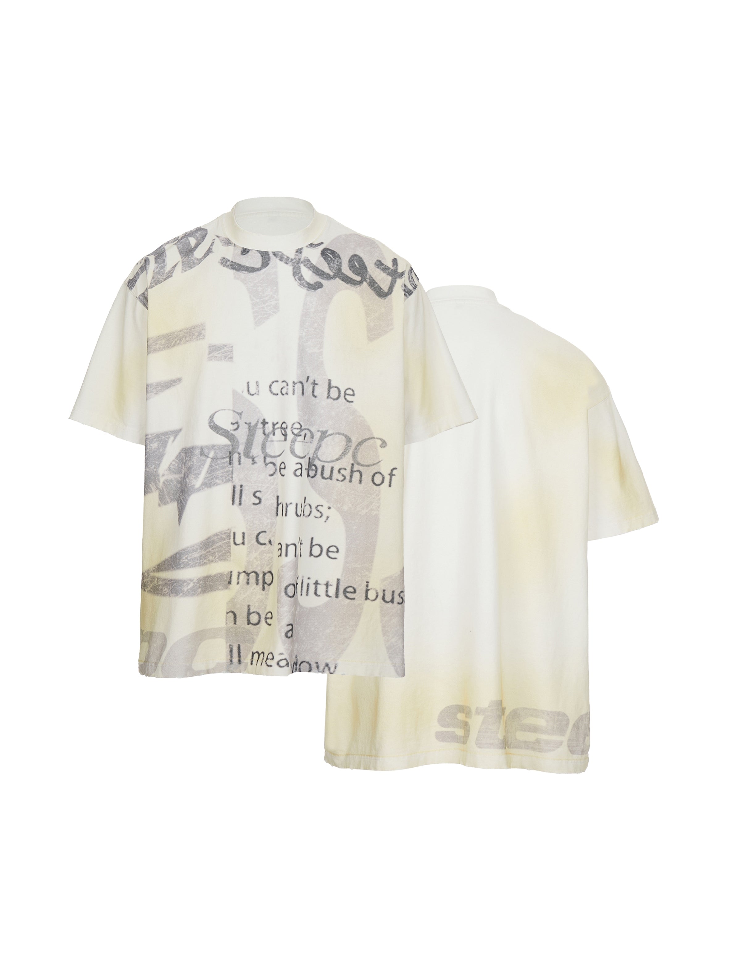 STEEPC Aged Spray Washed Blotch Full Print Tee