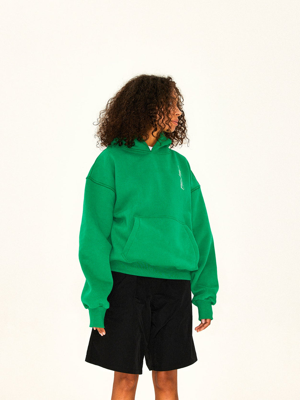 MHARF Green Logo & Glass Cup Flower Pattern Hoodie