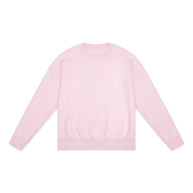 MEDM Worsted Heavyweight Cotton Basic Logo Knit Sweater