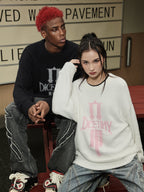 DICETINY Jacquard Logo Fleece Knit Sweater