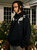 AFGK Daisy 3D Embroidery Printed Hoodie